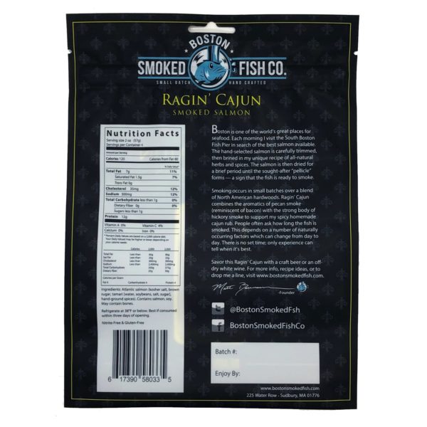 Boston Smoked Fish Co Ragin Cajun Smoked Salmon